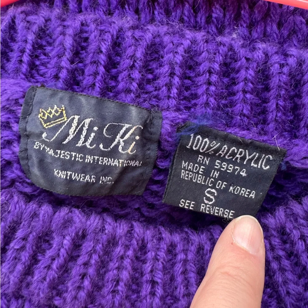 Vintage RAD Purple Lion Graphic Sweater - Picture 3 of 5